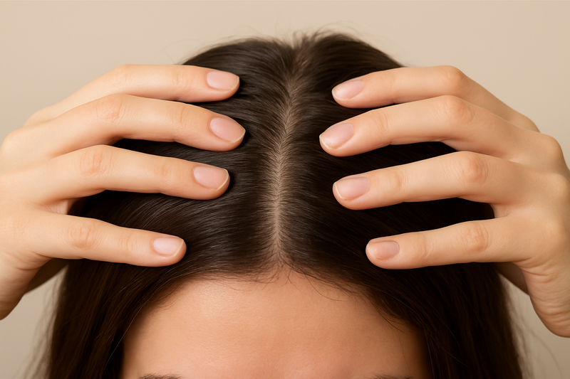 Apply a small amount of oil to your scalp